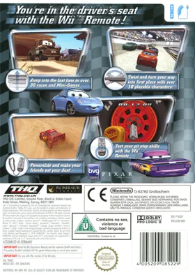 Cars box cover back